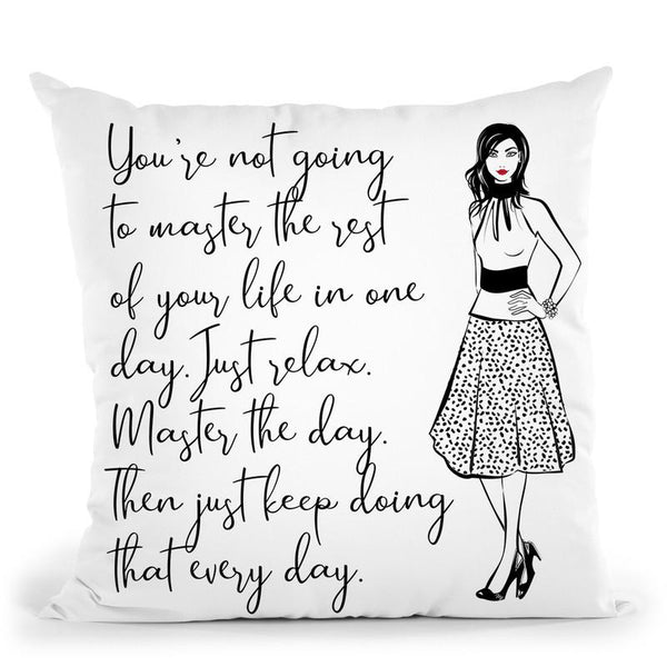 Master Quote Throw Pillow By Martina Pavlova