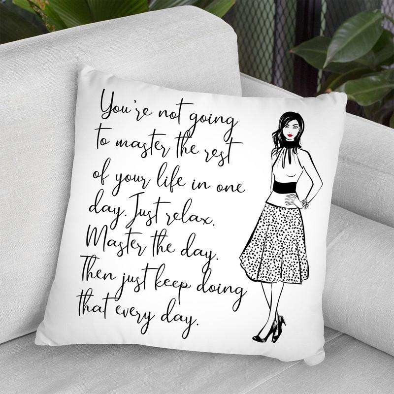 Master Quote Throw Pillow By Martina Pavlova