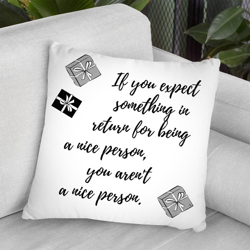 Nice Quote Throw Pillow By Martina Pavlova