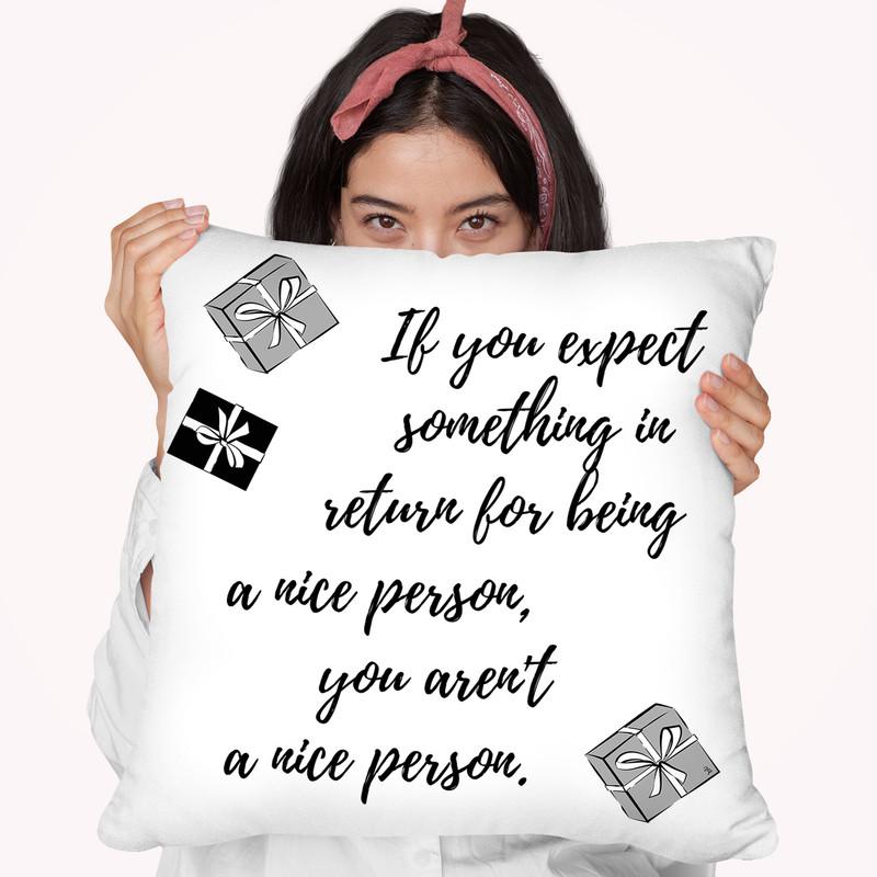 Nice Quote Throw Pillow By Martina Pavlova