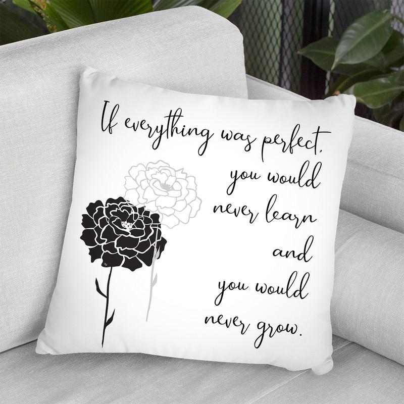 Perfect Quote Throw Pillow By Martina Pavlova