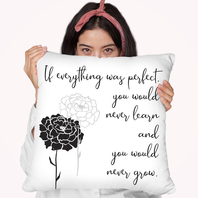 Perfect Quote Throw Pillow By Martina Pavlova