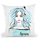 Blonde Throw Pillow By Martina Pavlova