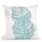 Blue Leaves Throw Pillow By Martina Pavlova