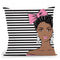 Bow Girl I Throw Pillow By Martina Pavlova