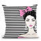 Bow Girl Throw Pillow By Martina Pavlova