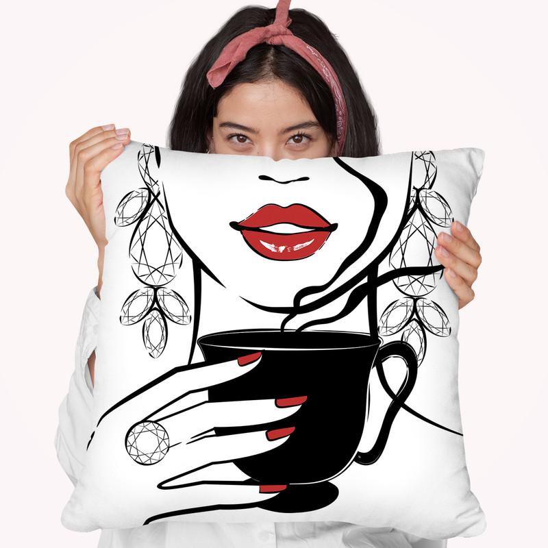 Coffee Throw Pillow By Martina Pavlova