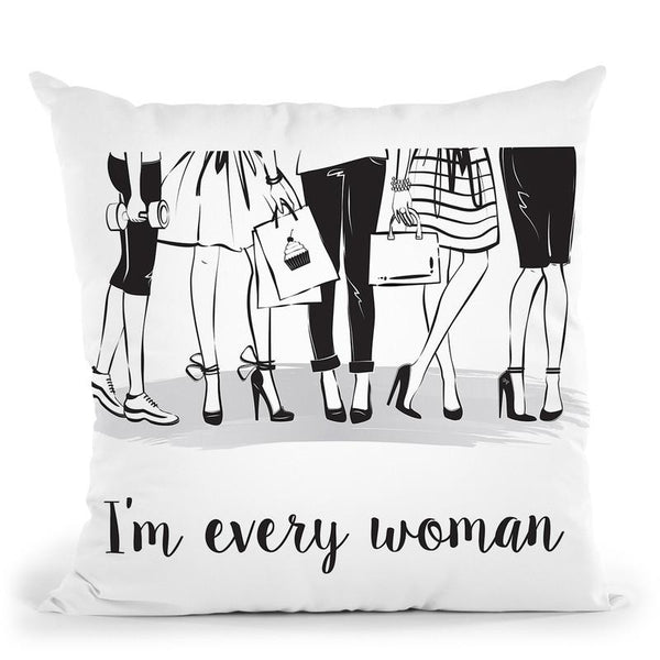 Every Girl Throw Pillow By Martina Pavlova