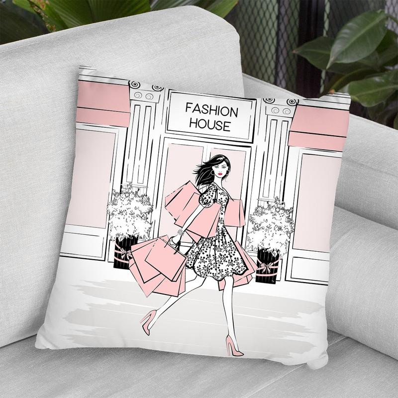 Fashion House Throw Pillow By Martina Pavlova