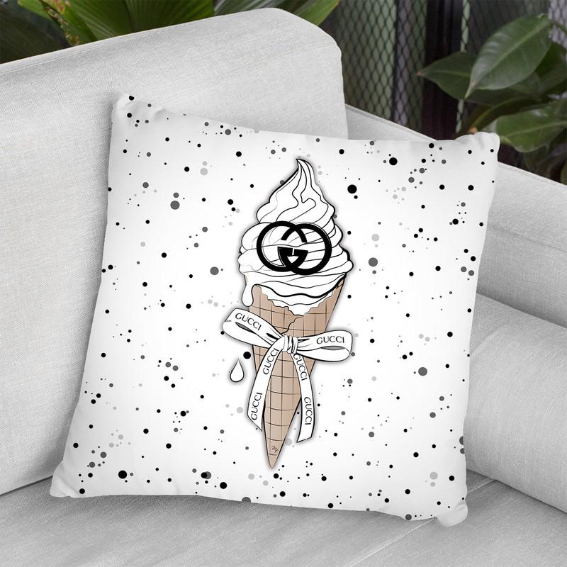 Gg Ice Cream Throw Pillow By Martina Pavlova