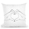 Hand Heart Throw Pillow By Martina Pavlova