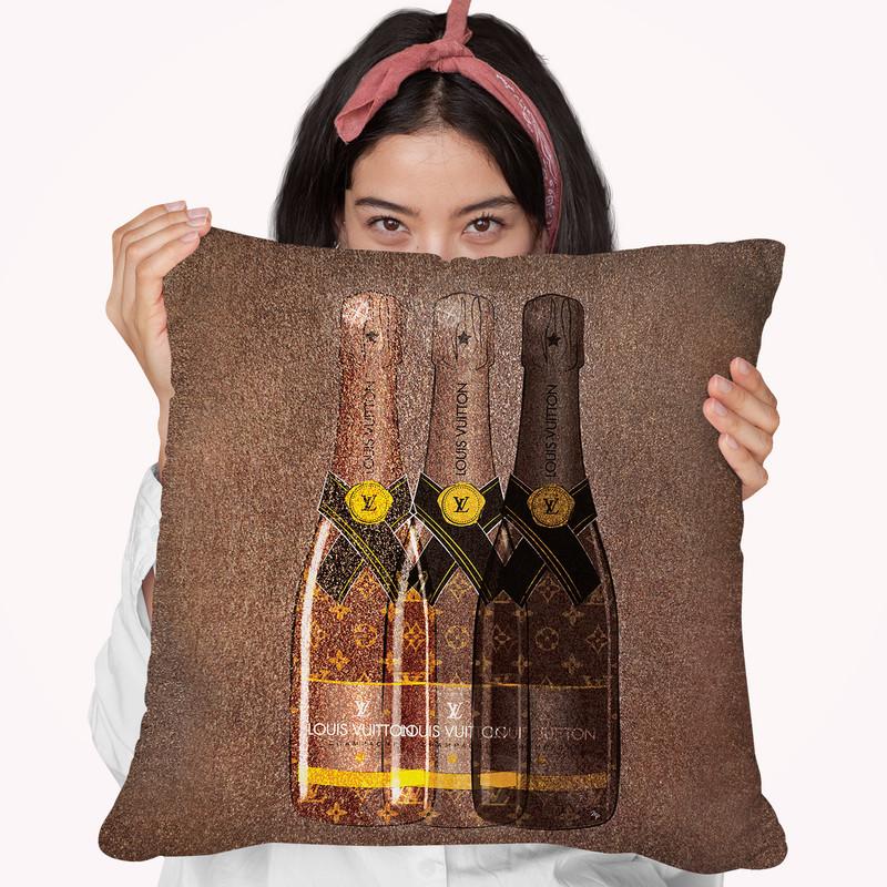 Lv Champagne Throw Pillow By Martina Pavlova