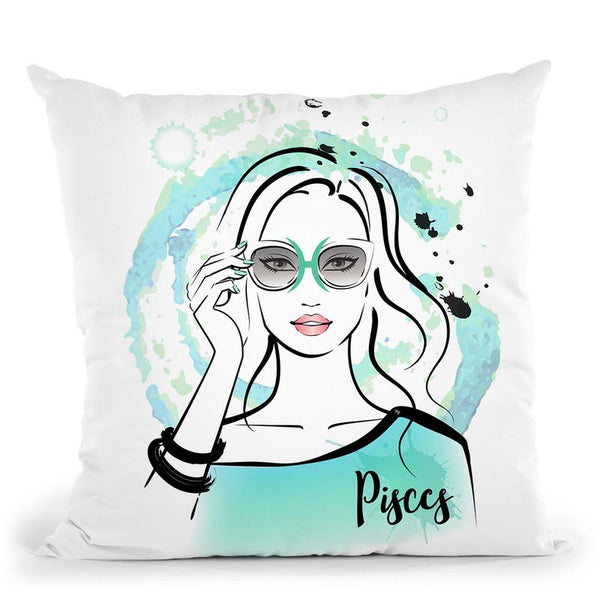 Pisces Throw Pillow By Martina Pavlova