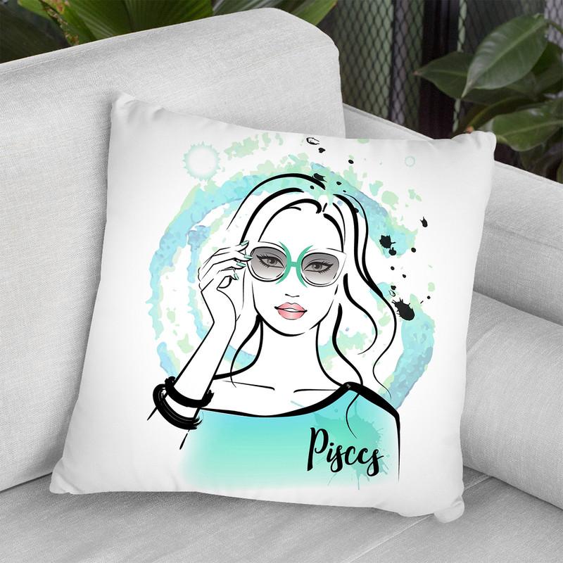 Pisces Throw Pillow By Martina Pavlova