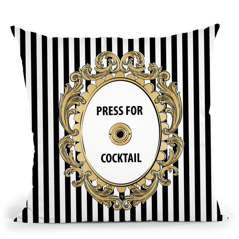 Press For Cocktail Throw Pillow By Martina Pavlova