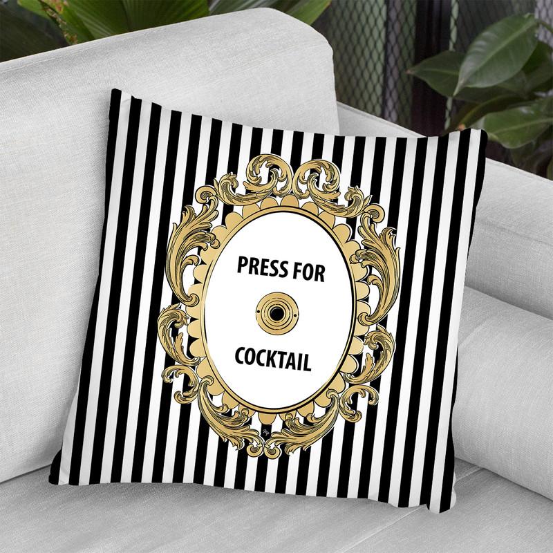 Press For Cocktail Throw Pillow By Martina Pavlova