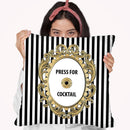 Press For Cocktail Throw Pillow By Martina Pavlova