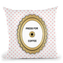Press For Coffee Throw Pillow By Martina Pavlova
