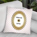 Press For Coffee Throw Pillow By Martina Pavlova