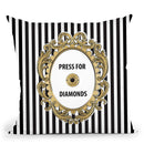 Press Diamonds Throw Pillow By Martina Pavlova