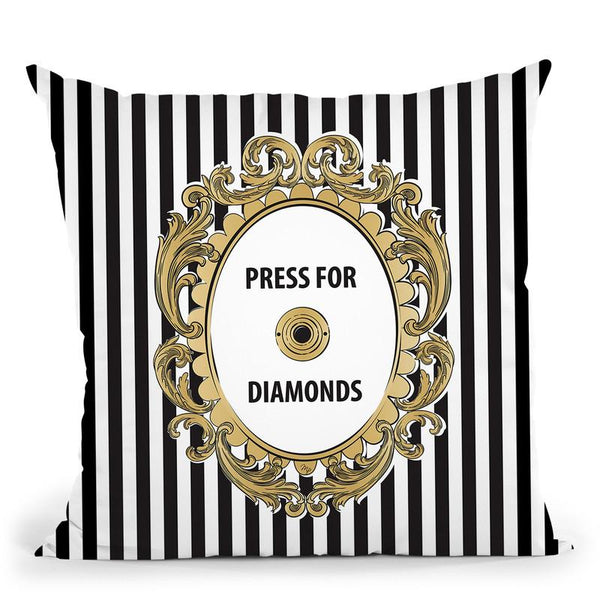 Press Diamonds Throw Pillow By Martina Pavlova