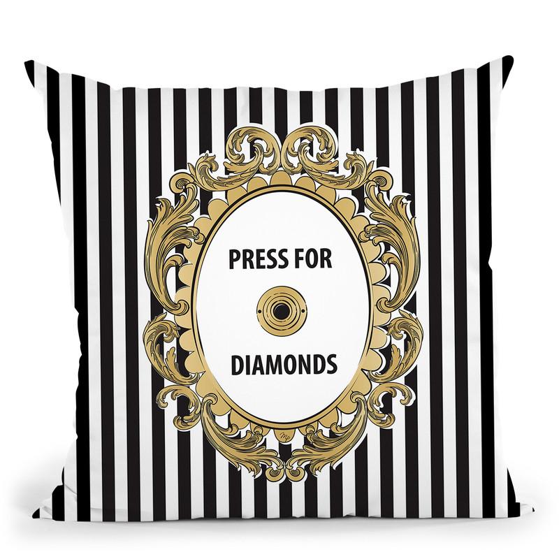 Press Diamonds Throw Pillow By Martina Pavlova
