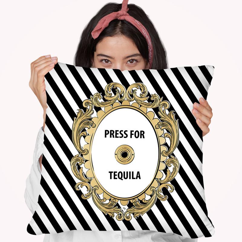 Press For Tequila Throw Pillow By Martina Pavlova