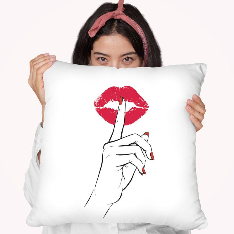 Pssst Throw Pillow By Martina Pavlova