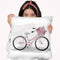 Romantic Bike Throw Pillow By Martina Pavlova