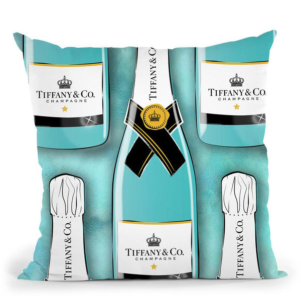 Tiffany Bottles Throw Pillow By Martina Pavlova