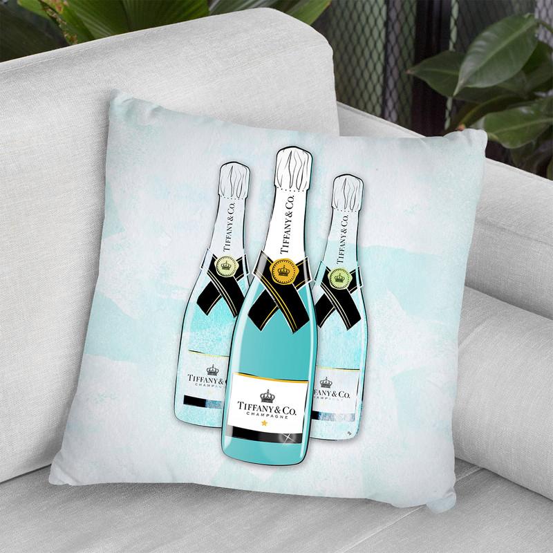 Tiffany Champagne Throw Pillow By Martina Pavlova