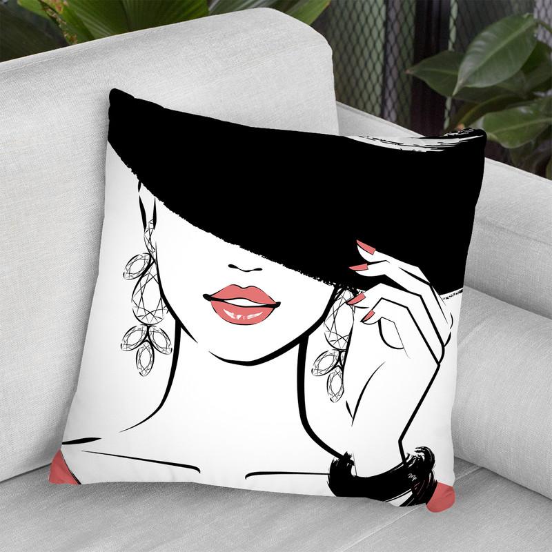 Under Hat Throw Pillow By Martina Pavlova