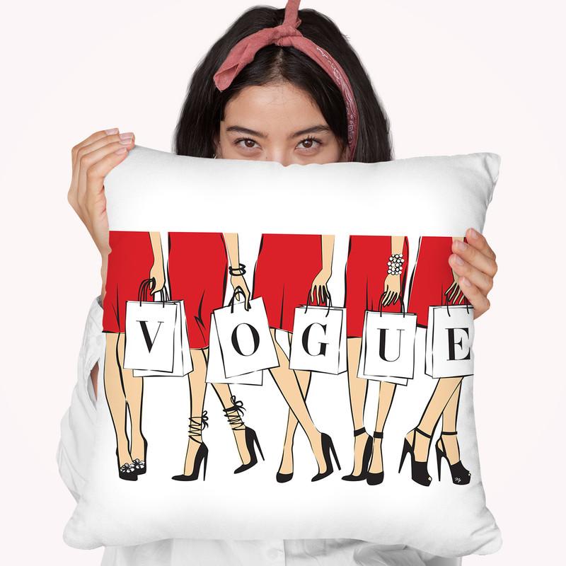 Vogue Throw Pillow By Martina Pavlova