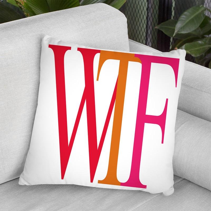 Wtf Throw Pillow By Martina Pavlova