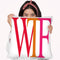 Wtf Throw Pillow By Martina Pavlova