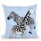 Animal Print Blue Throw Pillow By Martina Pavlova