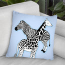 Animal Print Blue Throw Pillow By Martina Pavlova