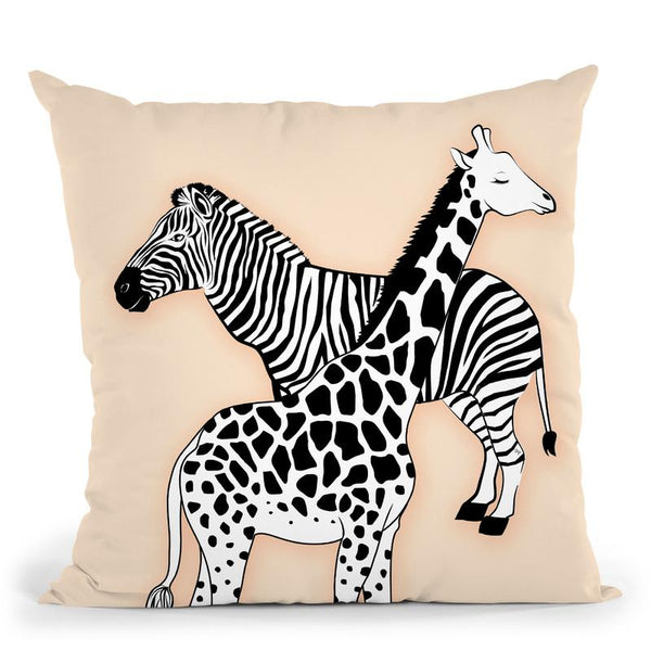 Animal Print Nude Throw Pillow By Martina Pavlova