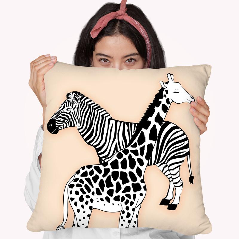 Animal Print Nude Throw Pillow By Martina Pavlova