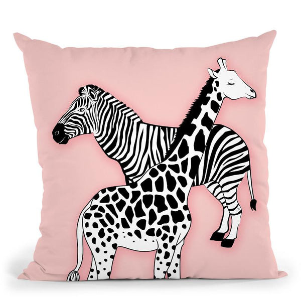 Animal Print Pink Throw Pillow By Martina Pavlova