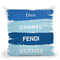 Blue Brands Throw Pillow By Martina Pavlova