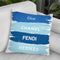 Blue Brands Throw Pillow By Martina Pavlova