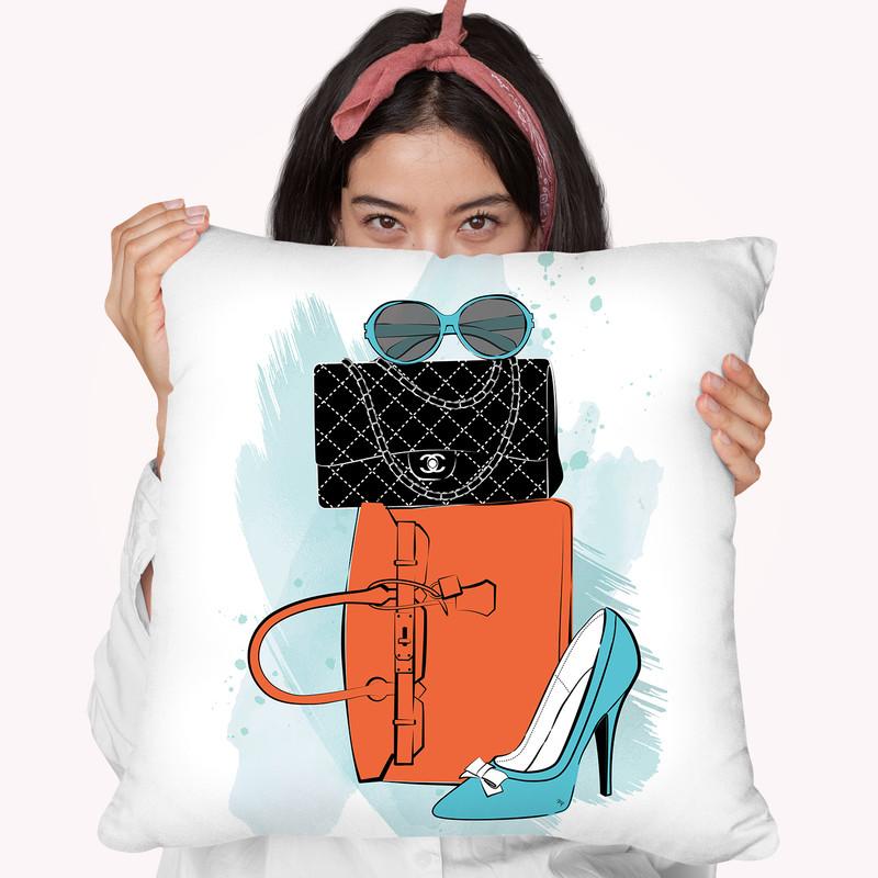 Fashion Time Throw Pillow By Martina Pavlova