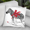 Holding Zebra Throw Pillow By Martina Pavlova