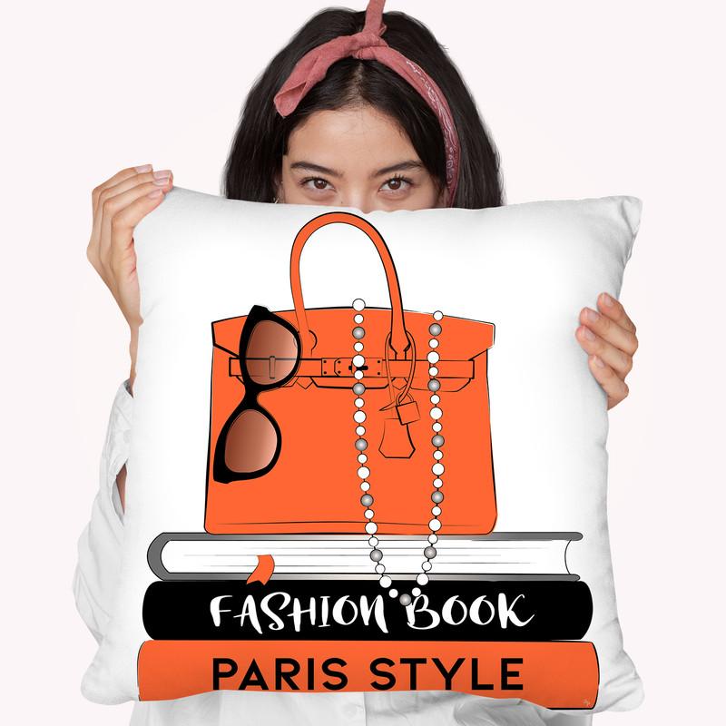 Orange Style Throw Pillow By Martina Pavlova