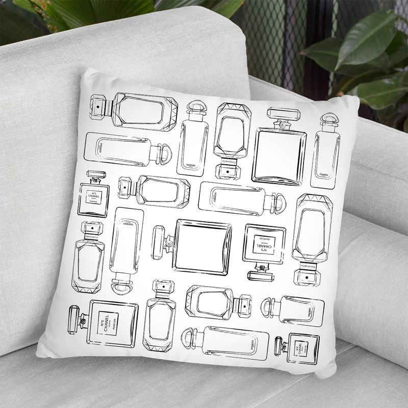 Perfumes Throw Pillow By Martina Pavlova