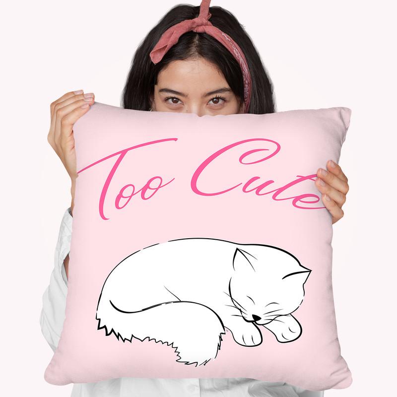 Too Cute Throw Pillow By Martina Pavlova