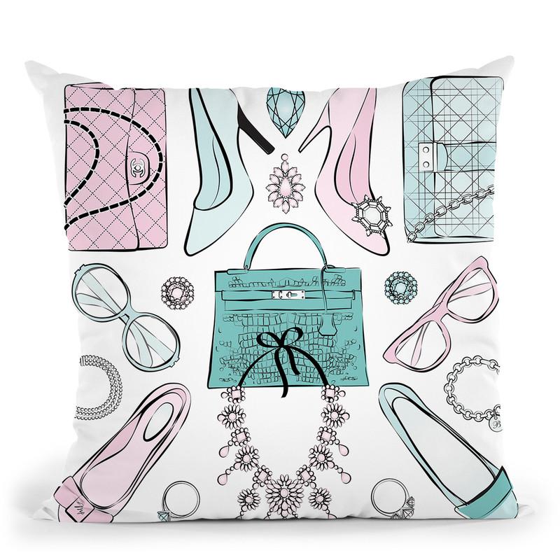 Fashion Accessories Throw Pillow By Martina Pavlova