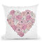 Flower Heart Throw Pillow By Martina Pavlova