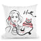 Hello? Girl On The Phone Throw Pillow By Martina Pavlova